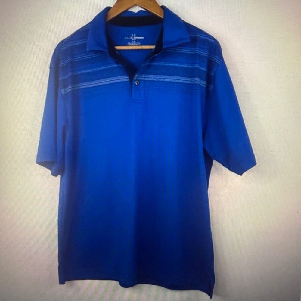 GRAND SLAM PERFORANCE Men Blue Short Sleeve Golf Polo Shirt Size L